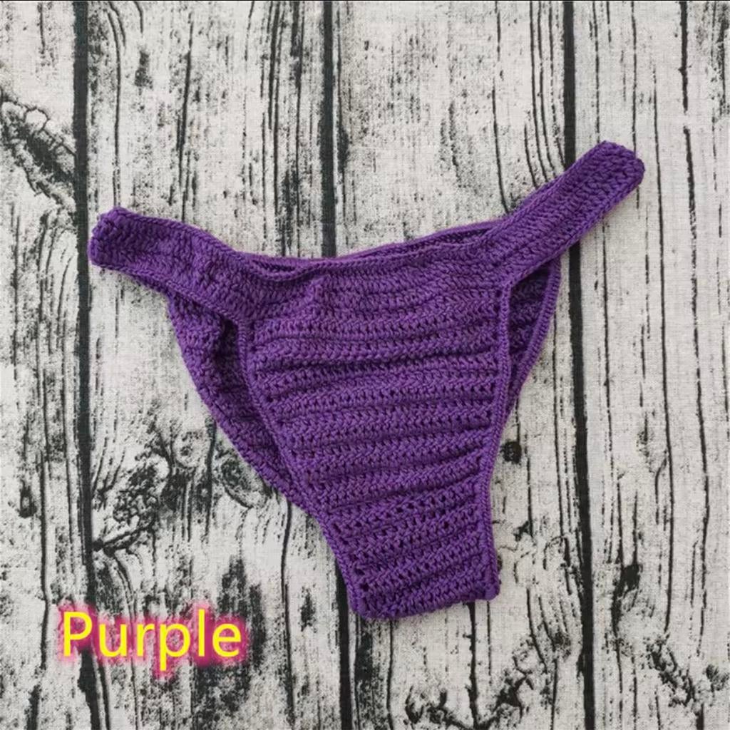 Pantalon en crochet taille unique, Envoi, Violet, Slip