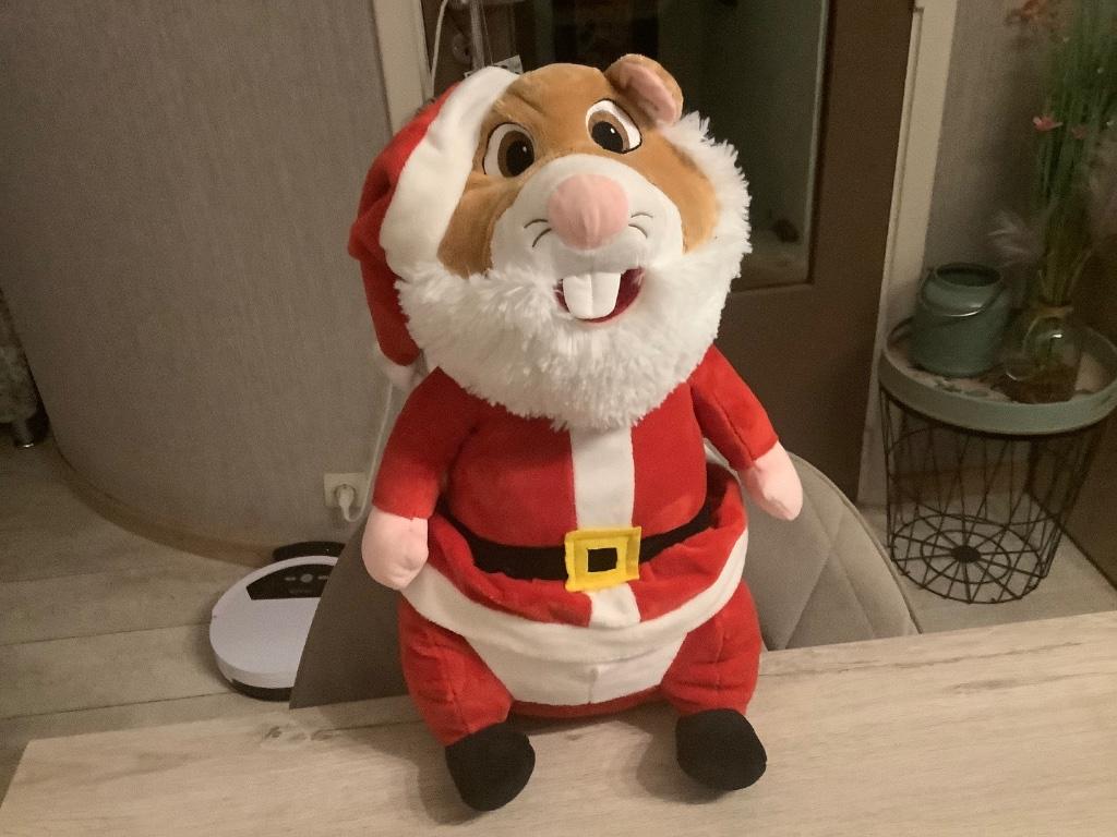 Albert Heijn Kerstman pluche hamster (44 cm), Ophalen of Verzenden, Zo goed als nieuw, Overige typen
