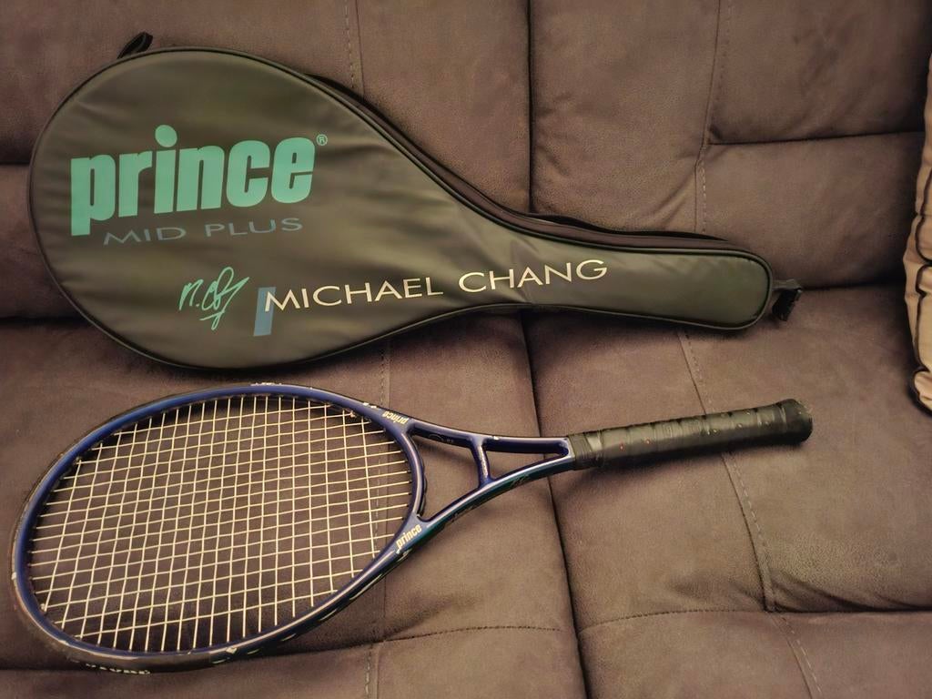 Tennisracket en bijhorende tas, Sports & Fitness, Tennis, Enlèvement ou Envoi, Sac