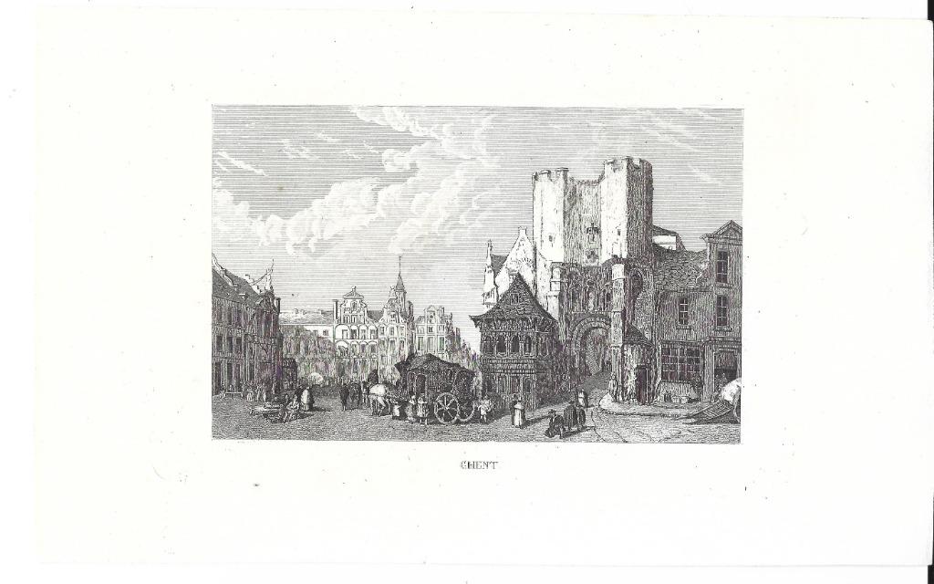 1836 - Gent / het Gravensteen, Antiek en Kunst, Verzenden