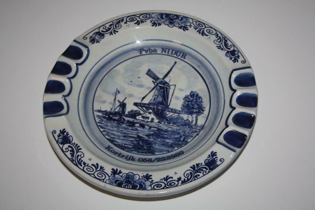 Oude Asbak Delft blue handpainted Made in Holand (reclame), Antiek en Kunst, Ophalen of Verzenden