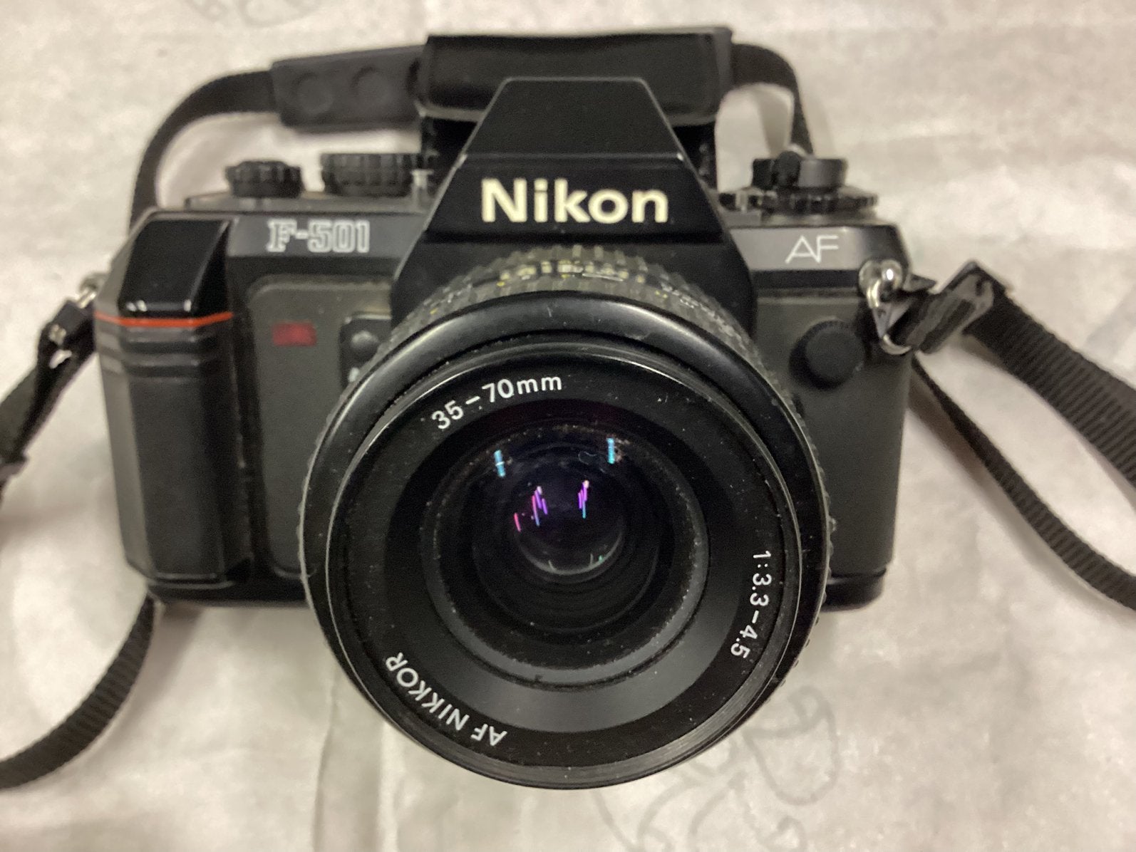 NIKON F - 501 Fototoestel, camera, plus lenzen en toebehoren, Audio, Tv en Foto, Fotocamera's Analoog, Ophalen of Verzenden, Zo goed als nieuw
