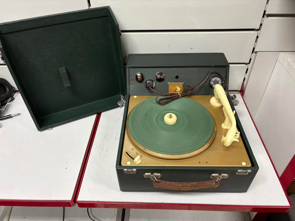 Électrophone Vintage HMV "His Master's Voice" - Années 50, TV, Hi-fi & Vidéo, Tourne-disques, Utilisé, Tourne-disque, Enlèvement