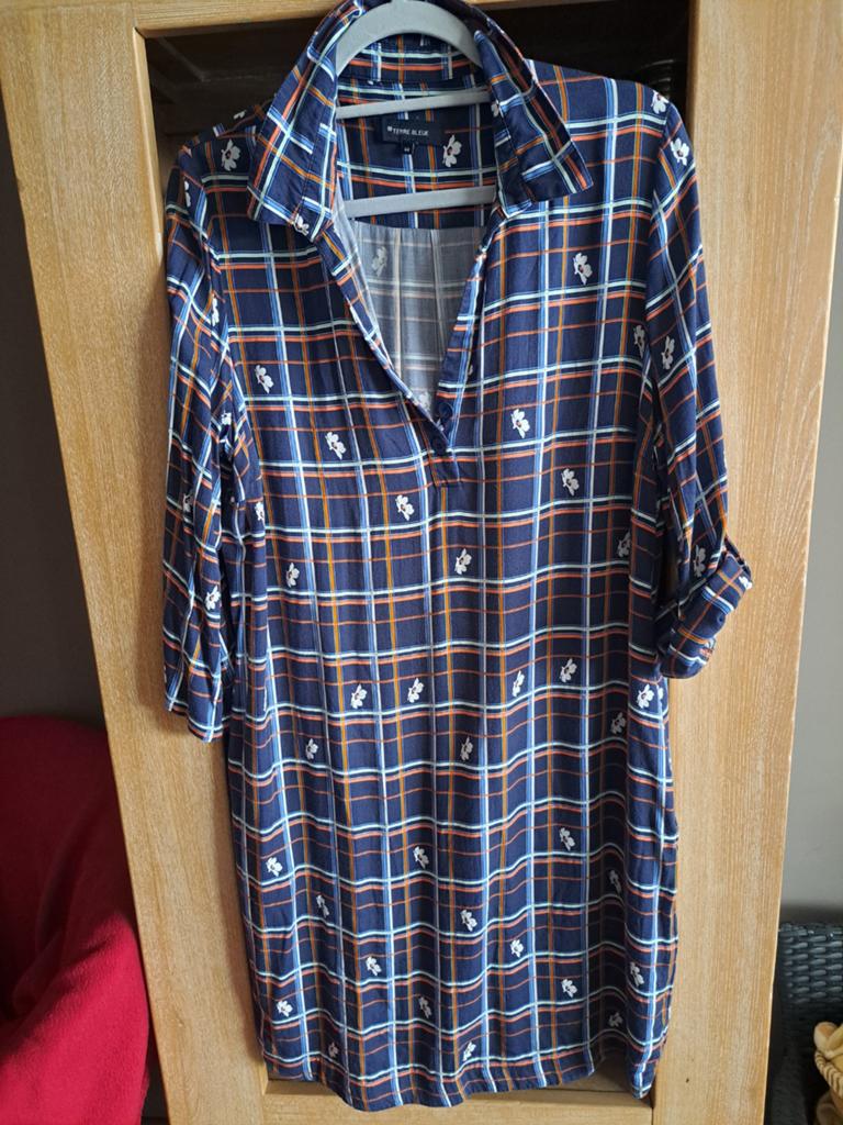 Terre Bleue  jurk, mt 42/44, Maat 42/44 (L), Ophalen of Verzenden, Gedragen, Boven de knie