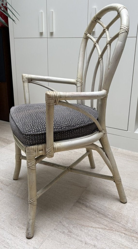 stoelen Mc Guire (6 en 2 met armsteun), Huis en Inrichting, Stoelen, Ophalen, Gebruikt, Wit, Hout