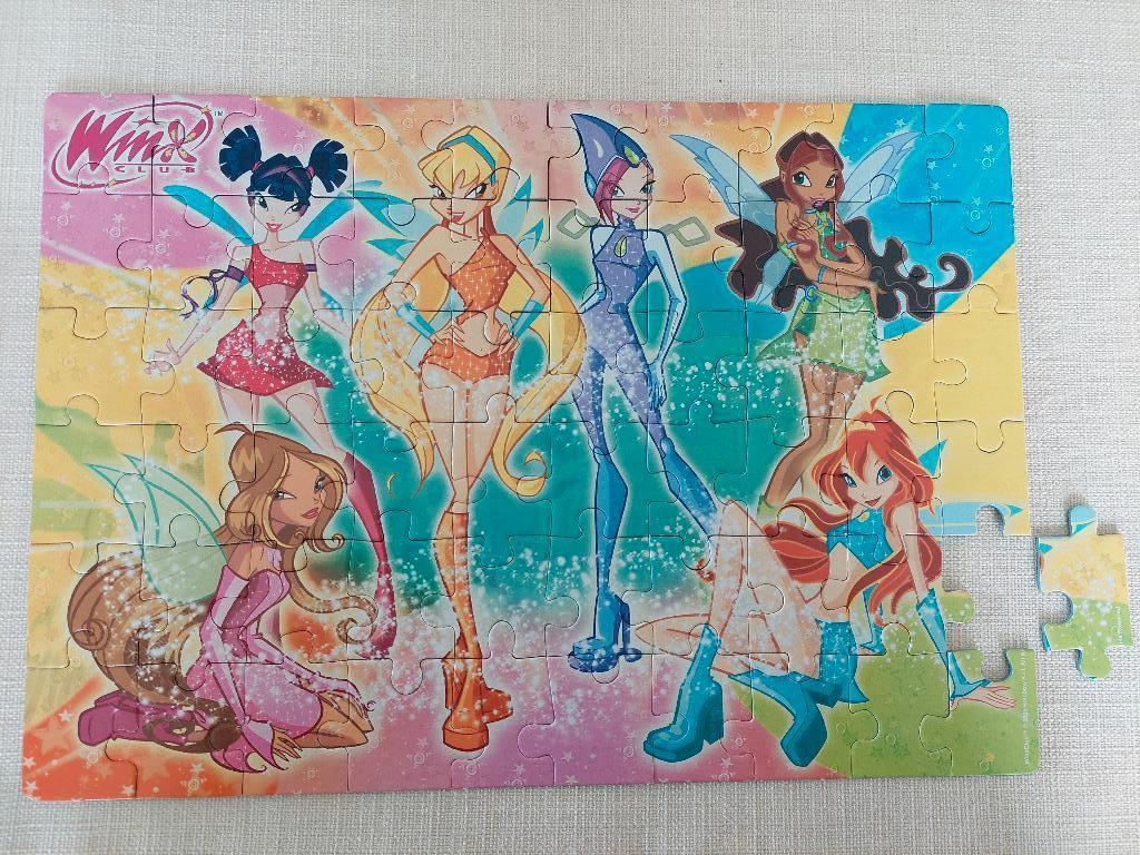 Winx tekenfilmfiguurtjes puzzel 60stukken, Ophalen, Gebruikt, 4 tot 6 jaar
