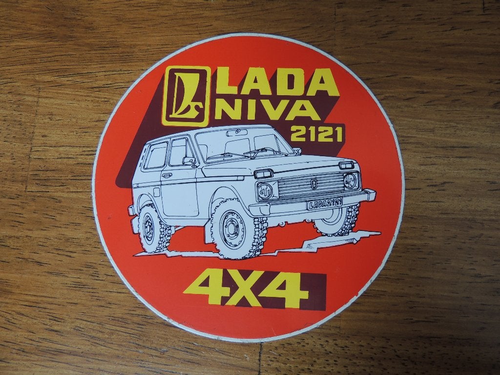 Lada Niva 2121  "4 x 4 "  sticker, Verzamelen, Stickers, Ophalen of Verzenden, Zo goed als nieuw