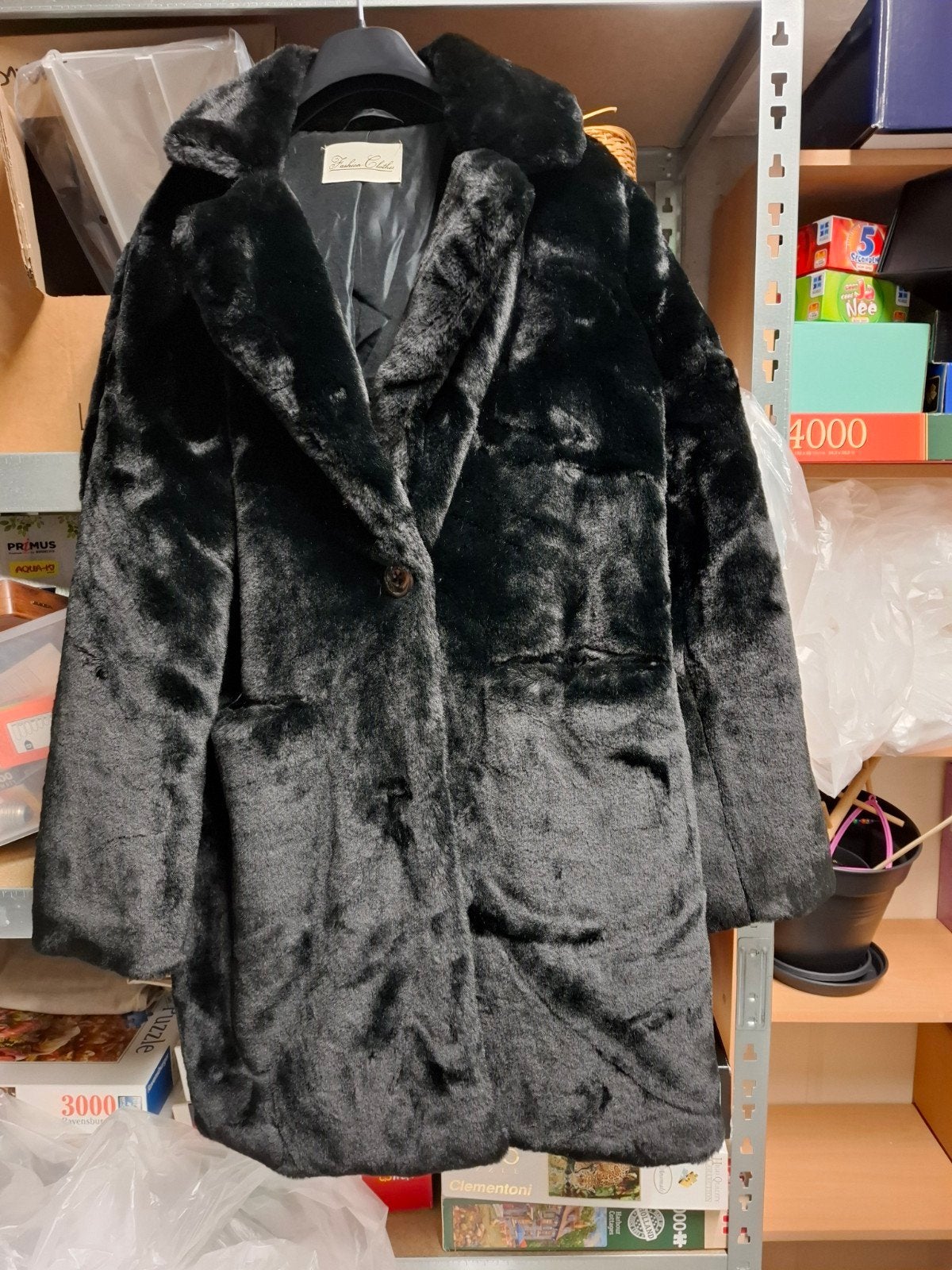 lmitatie bontjassen., Kleding | Dames, Ophalen, Maat 38/40 (M), Zwart