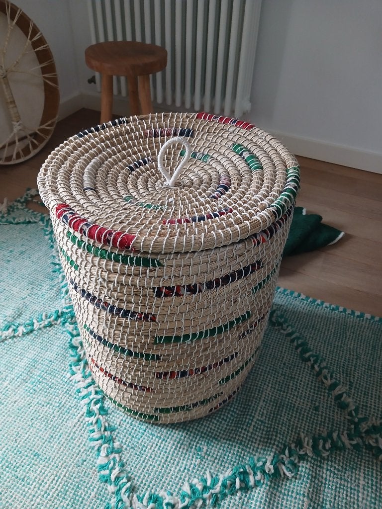 Opbergmand, Huis en Inrichting, Ophalen, Mand, Gevlochten, Rond