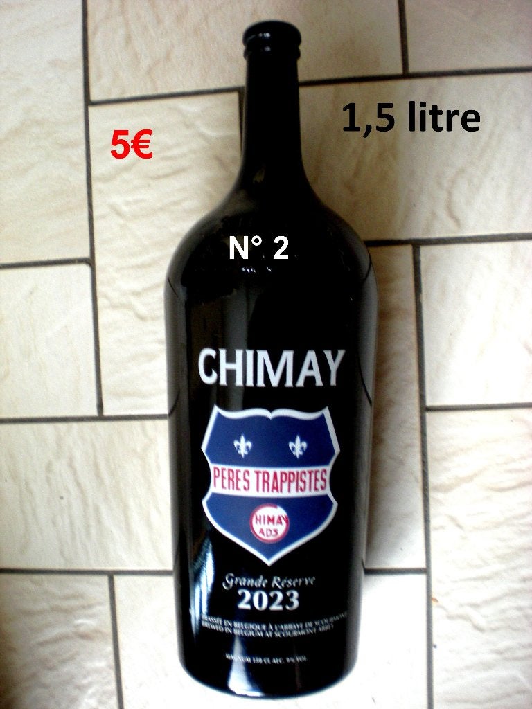 CHIMAY lege fles van 1,5 liter 2021, Verzamelen, Biermerken, Ophalen of Verzenden, Gebruikt, Flesje(s)