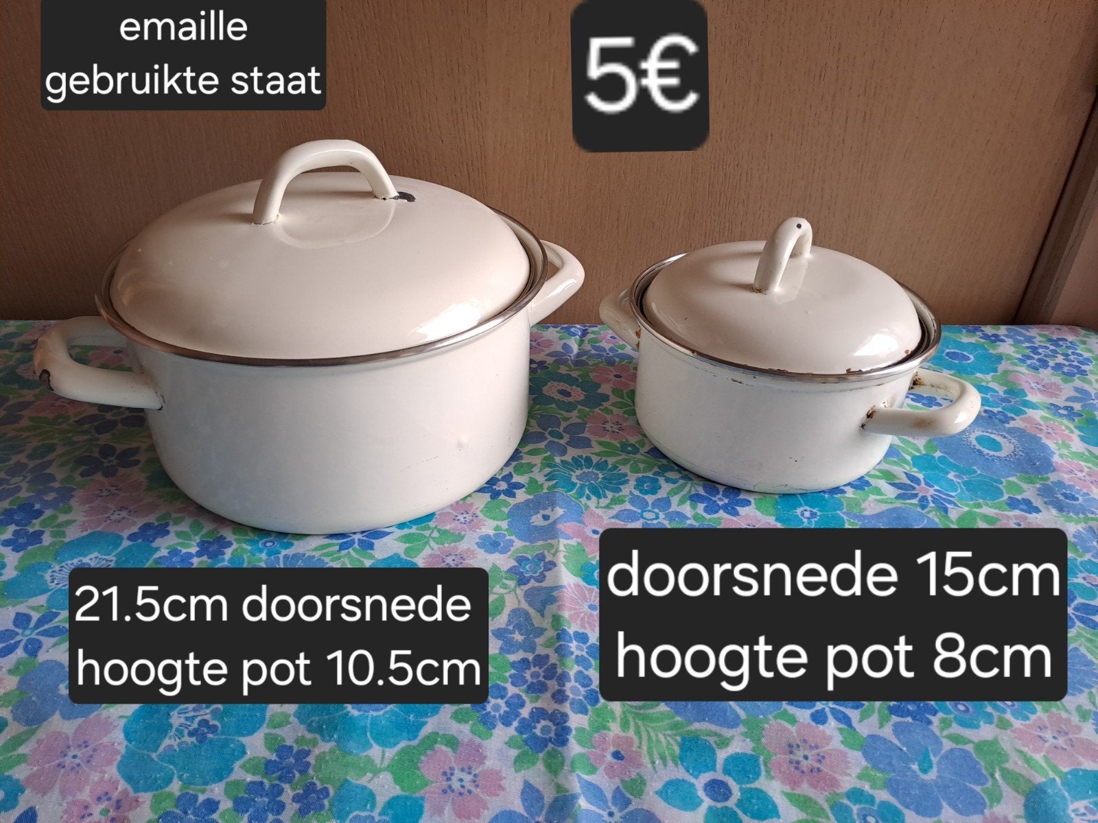 Emaille kookpotten, Ophalen of Verzenden, Emaille