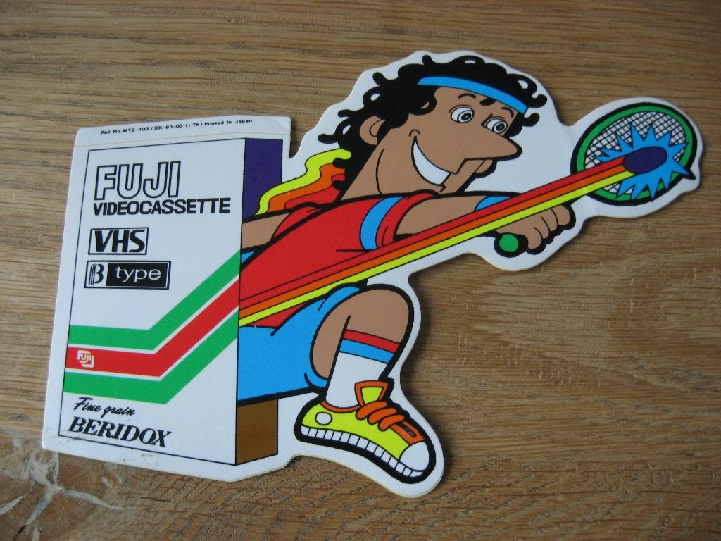 Vintage Sticker Fuji Tennis Videocassette, Ophalen, Nieuw, Overige typen