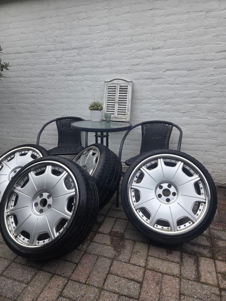 Set audi volkswagen 19 inch 5x100, Ophalen, 15 inch, Band(en)
