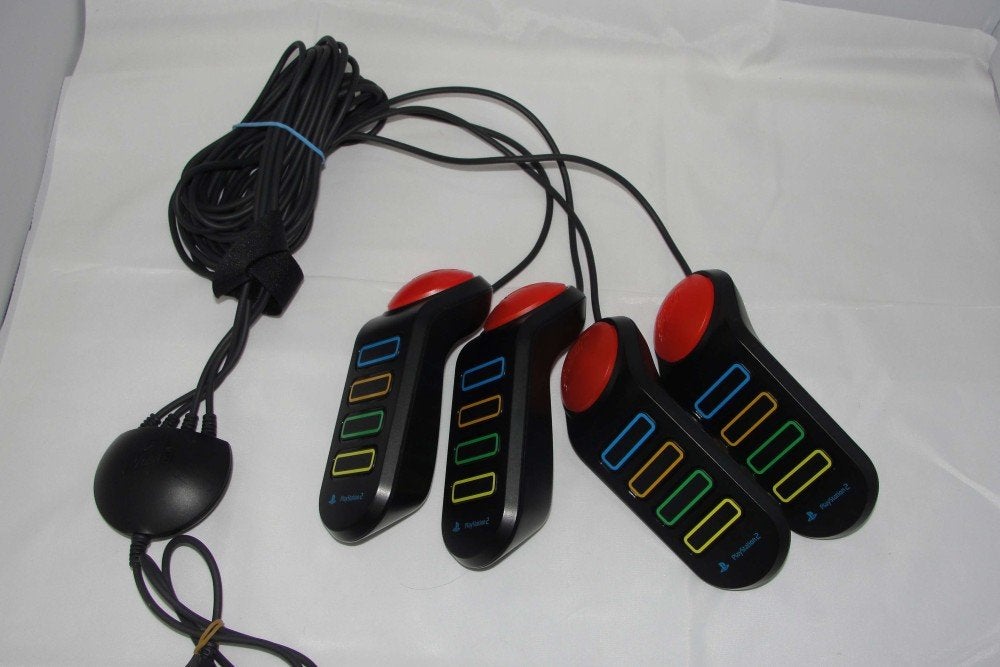 4 x Officiële Buzzers voor PS2 / PS3, Games en Spelcomputers, Games | Sony PlayStation 2, Puzzel en Educatief, Ophalen of Verzenden