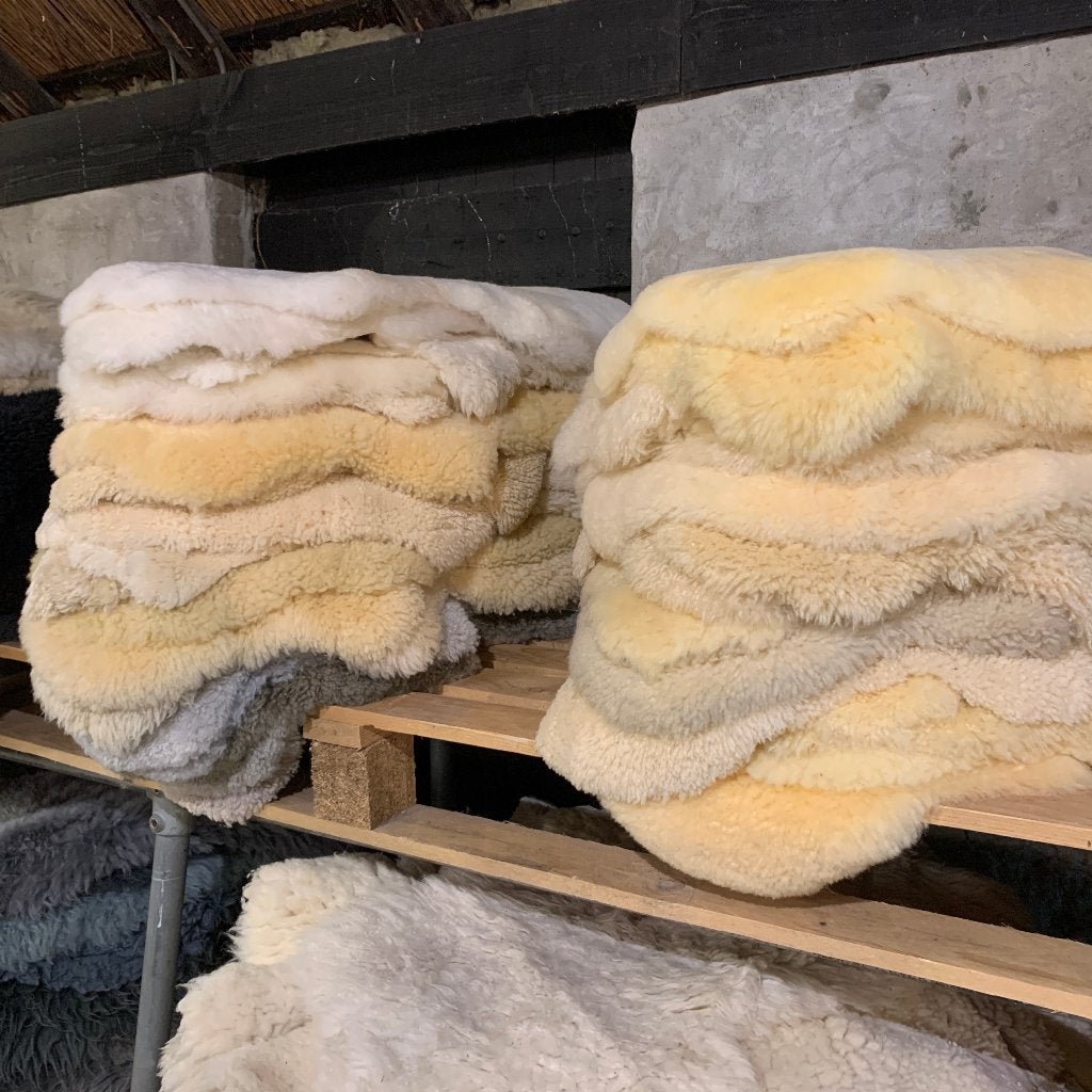 AGNSKINS D'AGNEAU ORIGINAUX NOW 2 pièces 35 EURO, Enlèvement ou Envoi, Utilisé, Vintage