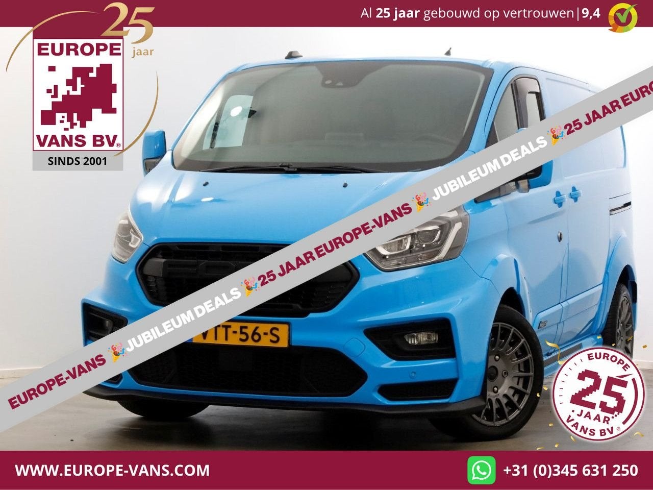 Ford Transit Custom 2.0 TDCI 170pk Automaat L1H1 MS-RT Navi/, Auto's, Bestelwagens en Lichte vracht, Automaat, Parkeersensor, Blauw