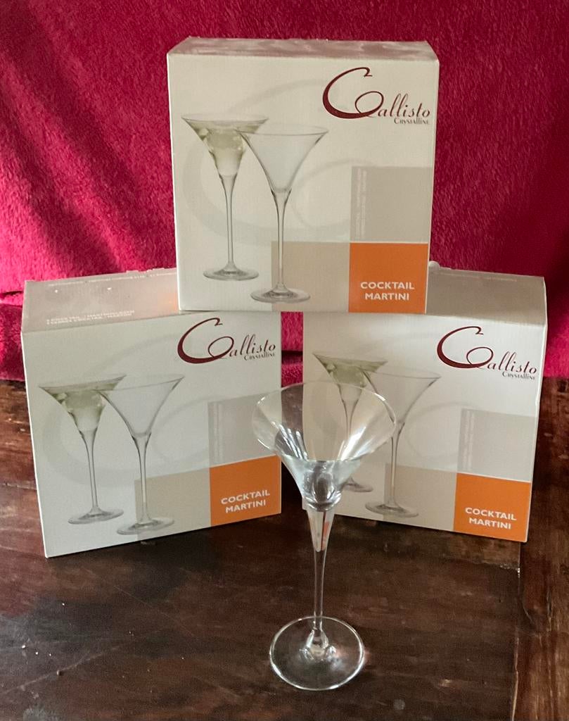 12 Nieuwe cocktail of champagne glazen, Ophalen, Zo goed als nieuw