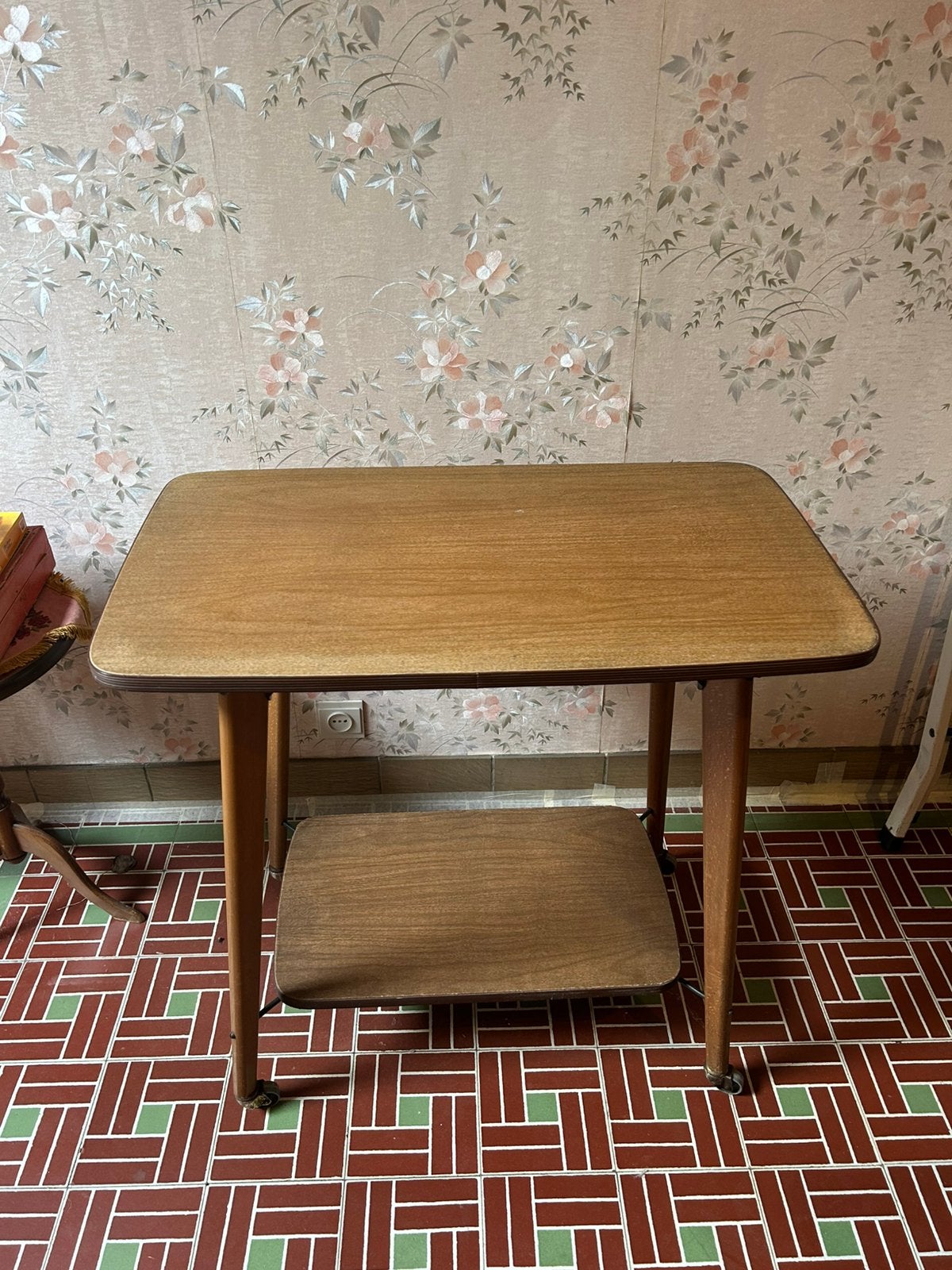 Houten tafel op wieltjes, Antiek en Kunst, Ophalen