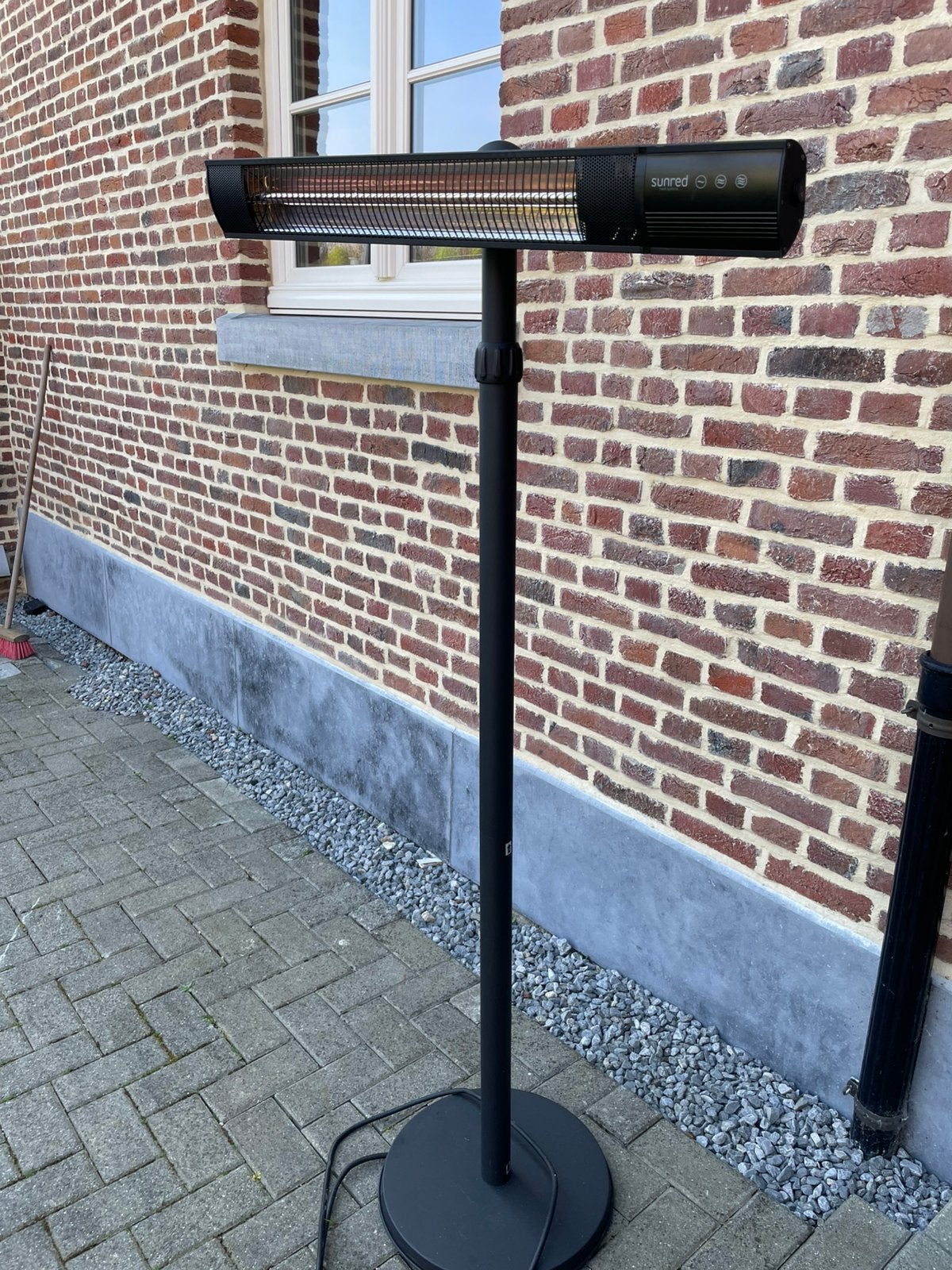 Sunred verwarmer op voet + afstandsbediening., Tuin en Terras, Ophalen
