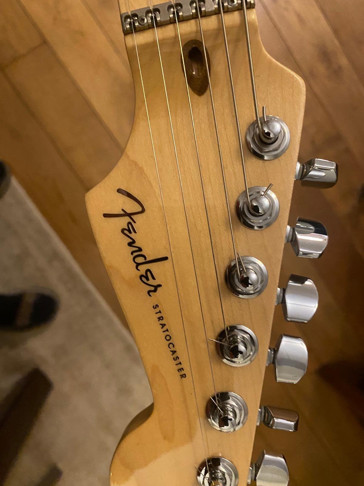 Fender American Deluxe Stratocaster HSS+draagriem/versterker, Ophalen, Fender, Met versterker, Zo goed als nieuw