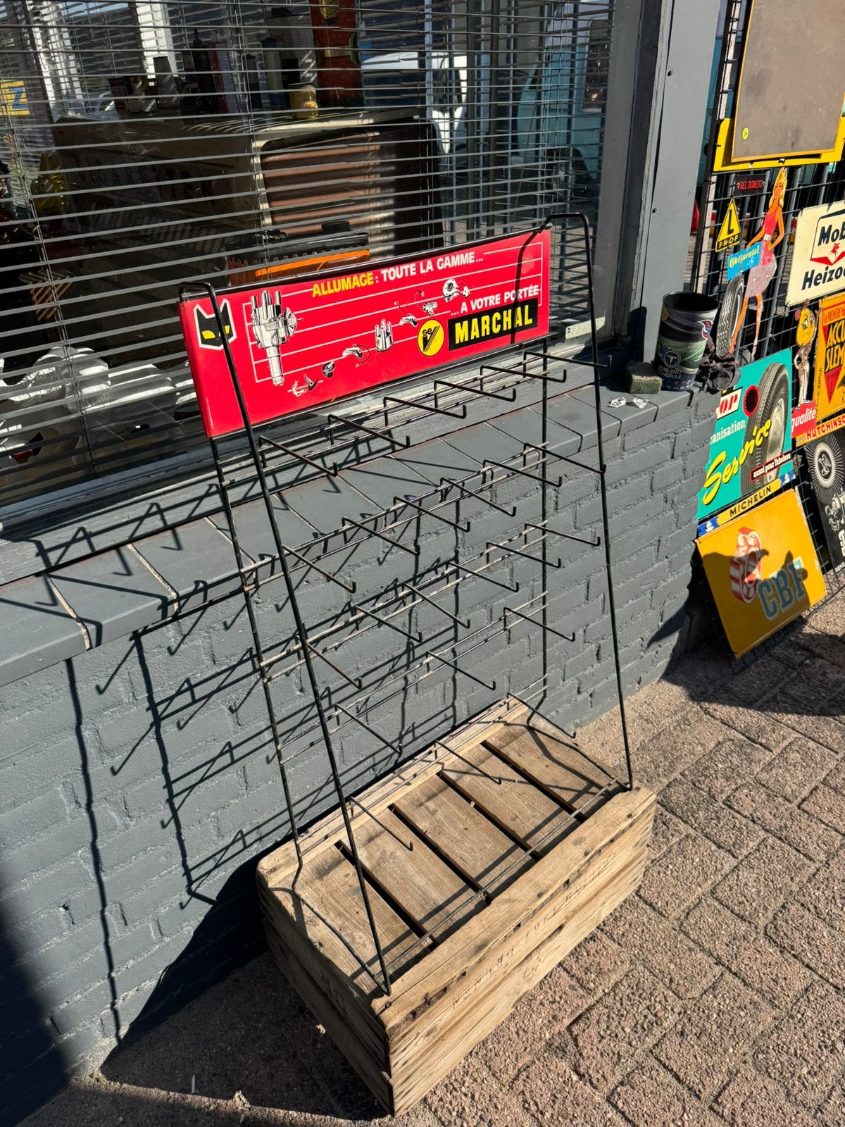 Groot Marchal garage reclame display, Ophalen, Reclamebord, Gebruikt, .