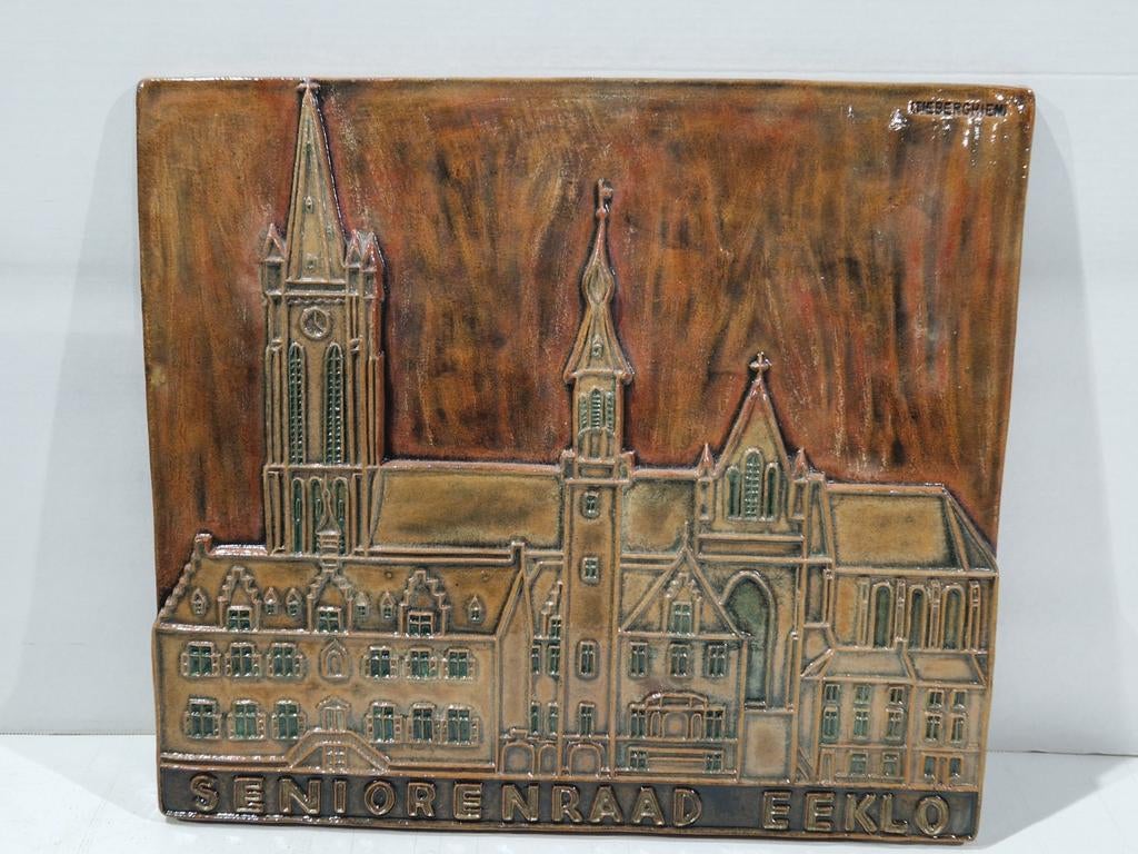Groot Keramiek Tieberghien,  keramisch kunstwerk van Eeklo, Antiquités & Art, Antiquités | Céramique & Poterie, Enlèvement ou Envoi