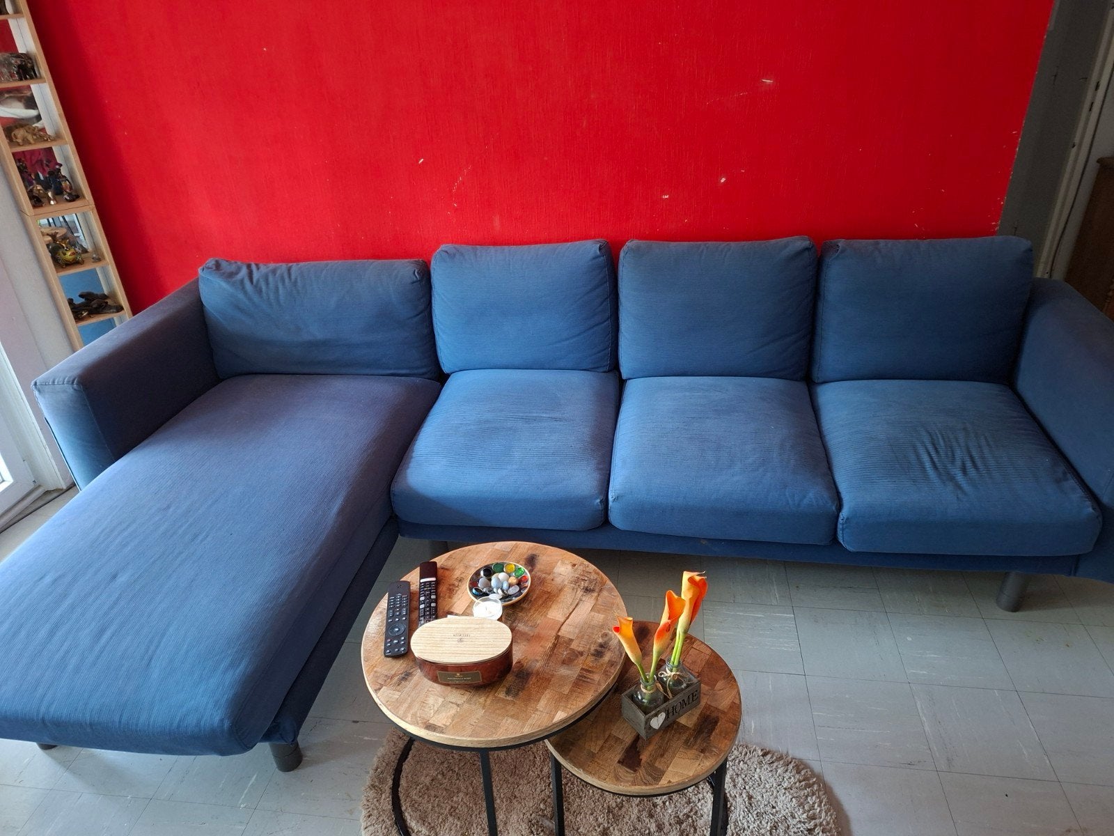 Vends canapè 5 places, couleur bleu avec deux mèridiennes, Maison & Meubles, Canapés | Coins salons complets, Enlèvement