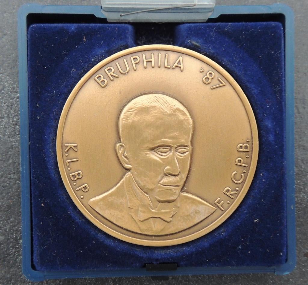 1987 Médaille Bruphila KLBP-FRCPB Bruxelles Expo du timbre, Envoi, Bronze
