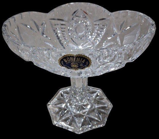 Bol à bonbon en cristal de Bohême. à pied, Enlèvement ou Envoi