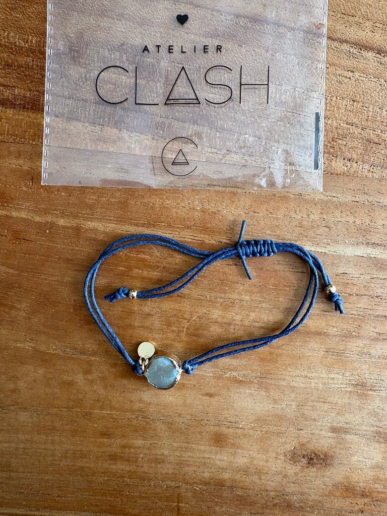 Atelier Clash Armband Blauw met Druzy Agaat Edelsteen, Ophalen of Verzenden, Nieuw