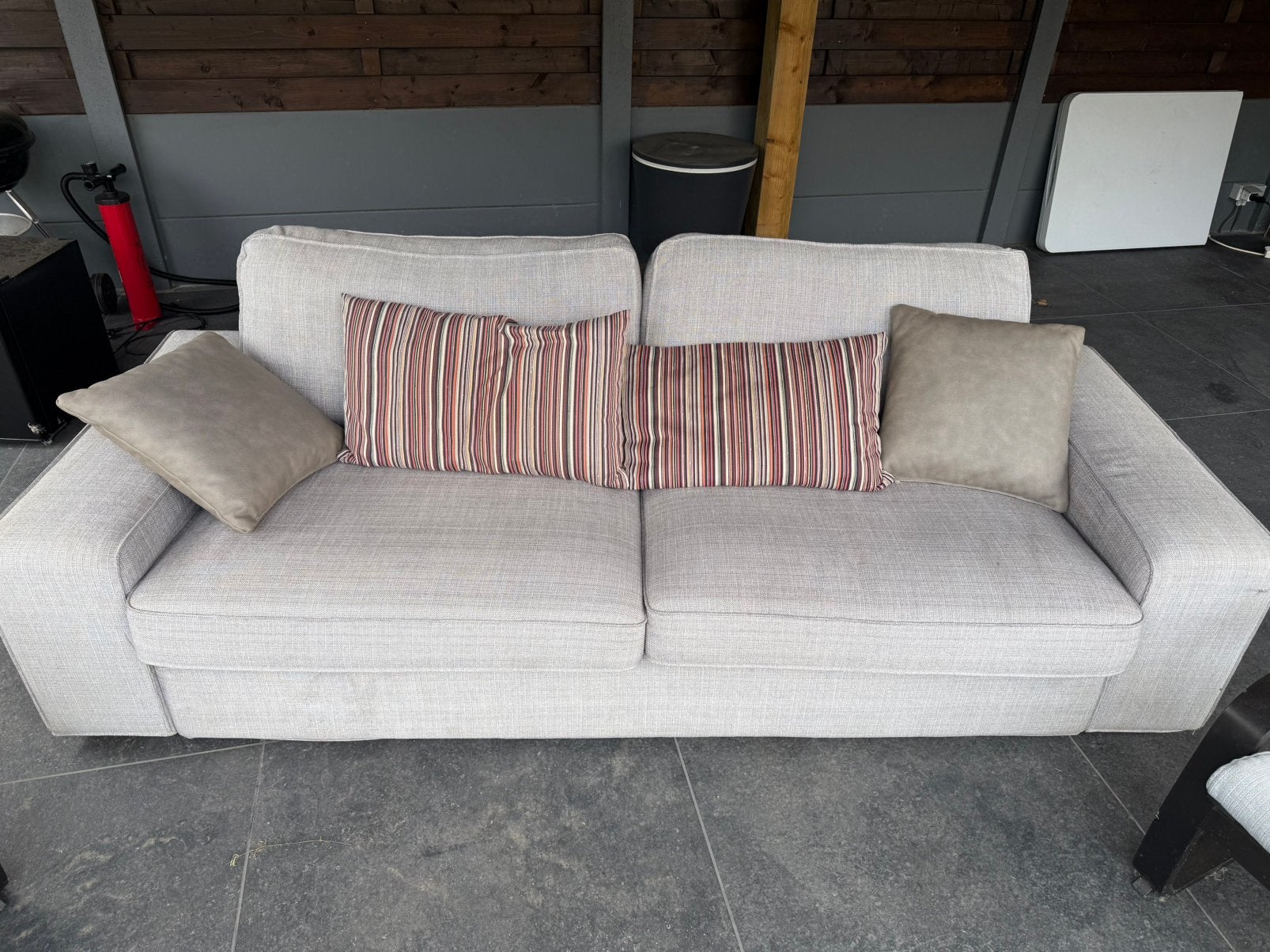 Mooie zetel en 2 stoelen, Tuin en Terras, Ophalen