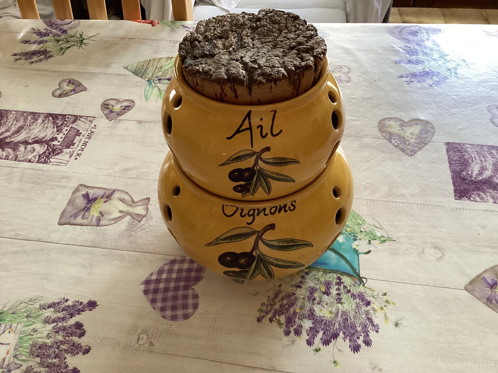 Pot pour Ail et Oignons, Enlèvement, Utilisé, Jaune