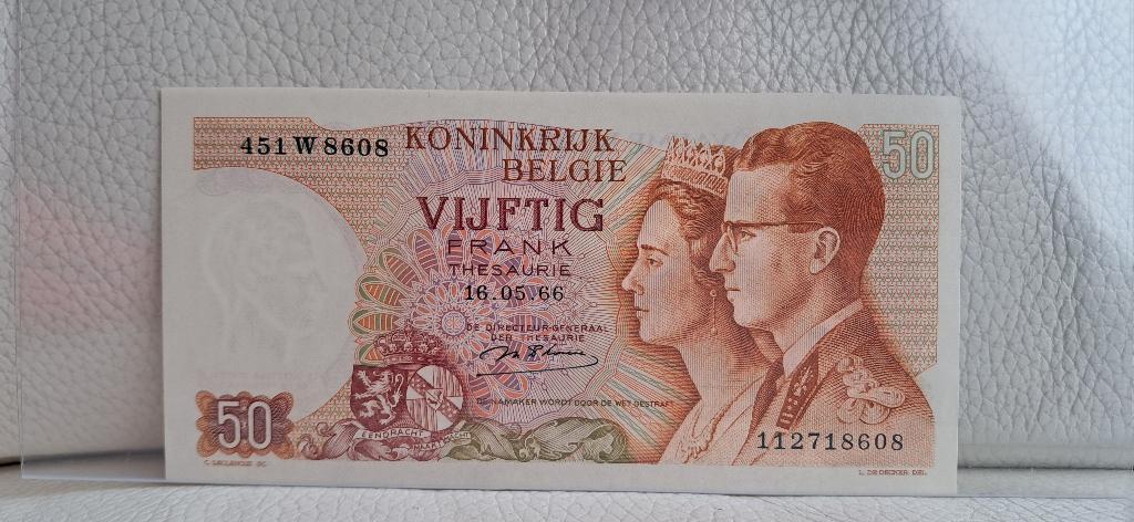 50 frank Koninklijk Paar -  D'haeze  -  Fdc, Verzenden, Los biljet
