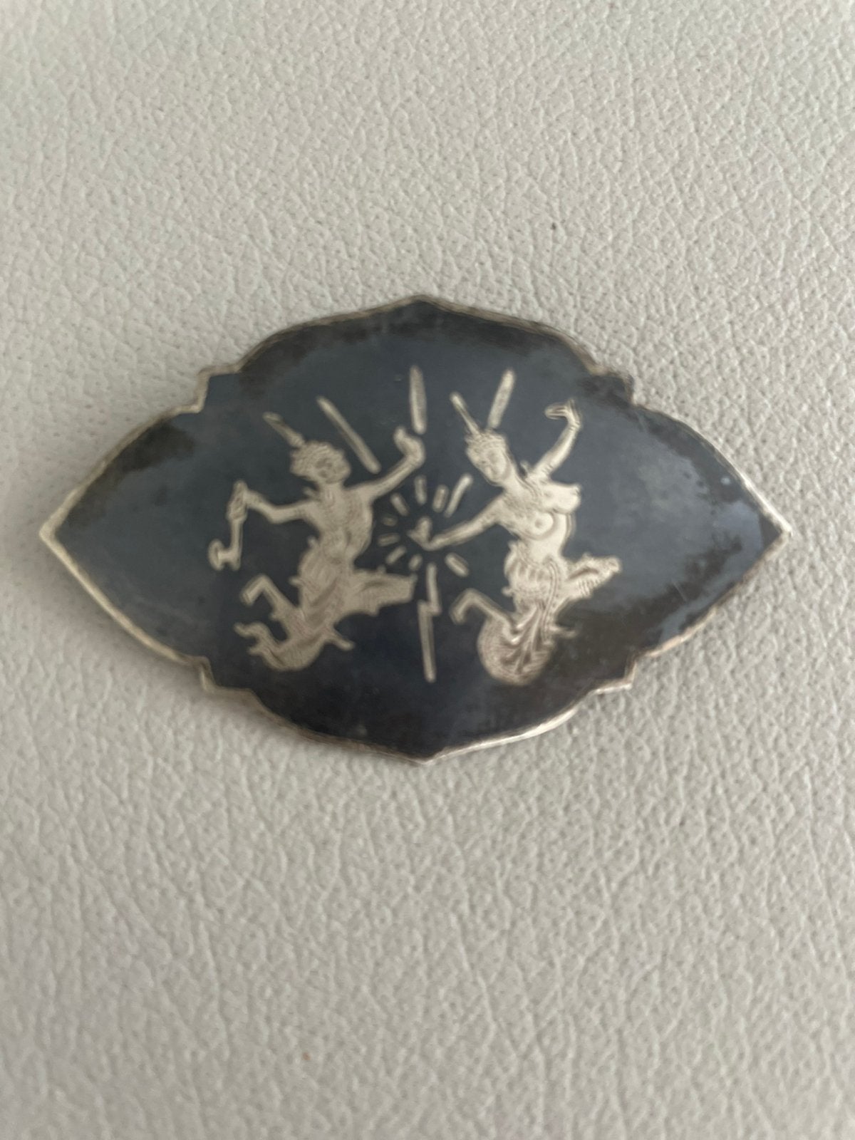 Antieke broche sterling zilver, Ophalen, Zilver, Broche