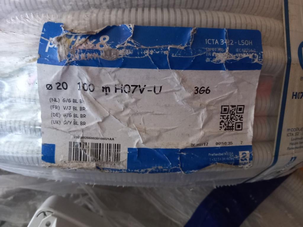 Preflex 3g6 preflex coax n nbox 3g1.5, Doe-het-zelf en Bouw, Ophalen, Nieuw, Kabel of Snoer
