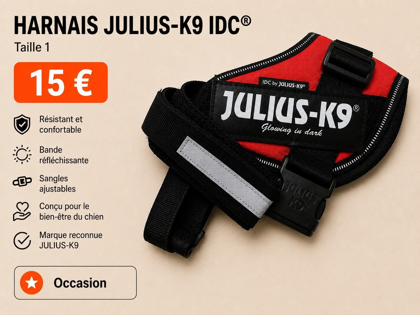 Harnais Julius type malinois, Enlèvement