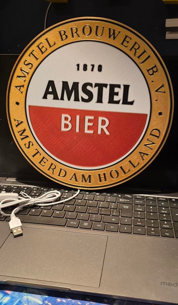 Unieke Amstel lichtreclame met heldere LED verlichting., Ophalen of Verzenden, Amstel