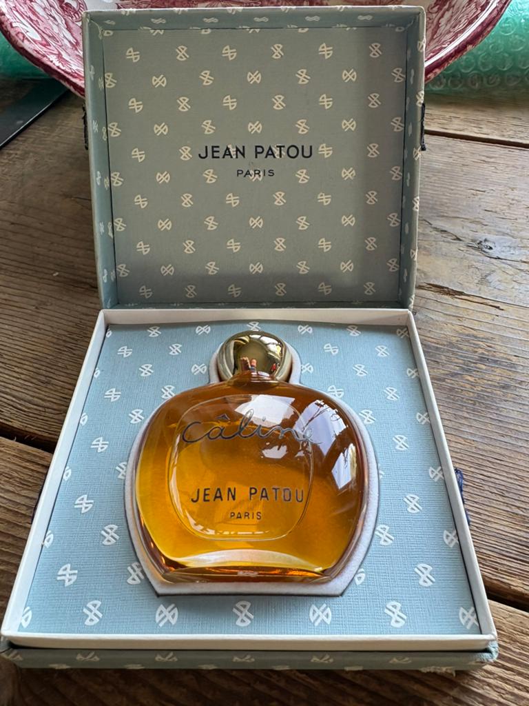 JEAN PATOU VINTAGE ANCIEN PARFUM CÂLINE COLLECTOR EN BOITE, Enlèvement ou Envoi, Comme neuf, Bouteille de parfum, Plein