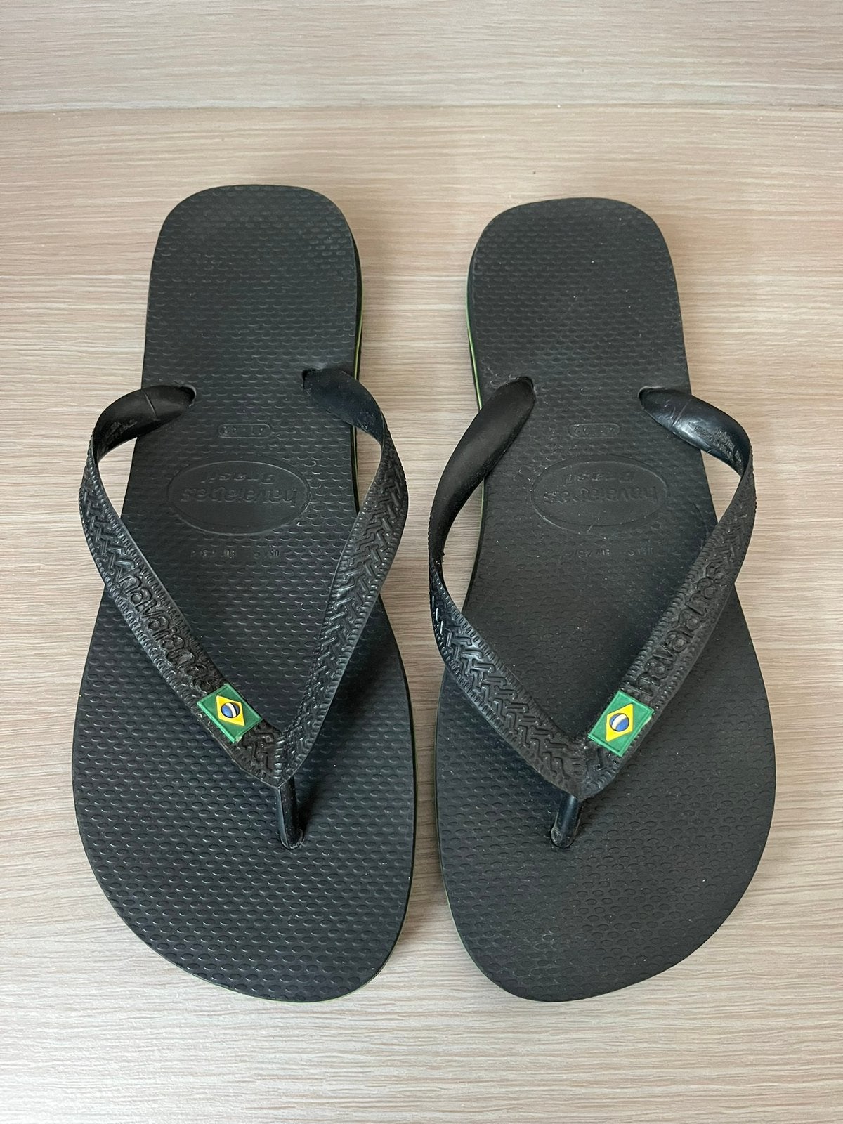 Zwarte Havaianas - maat 41/42, Ophalen of Verzenden, Zwart, Slippers