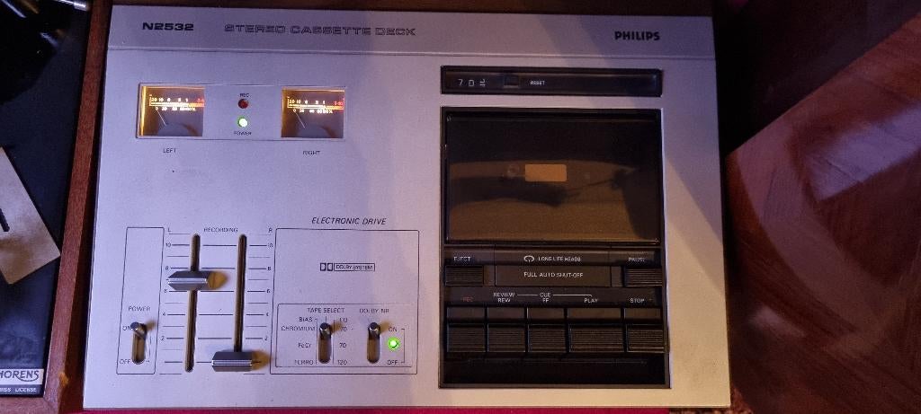 Philips N2532 stereo cassettedeck, Ophalen, Gebruikt, Cassettedeck, Philips