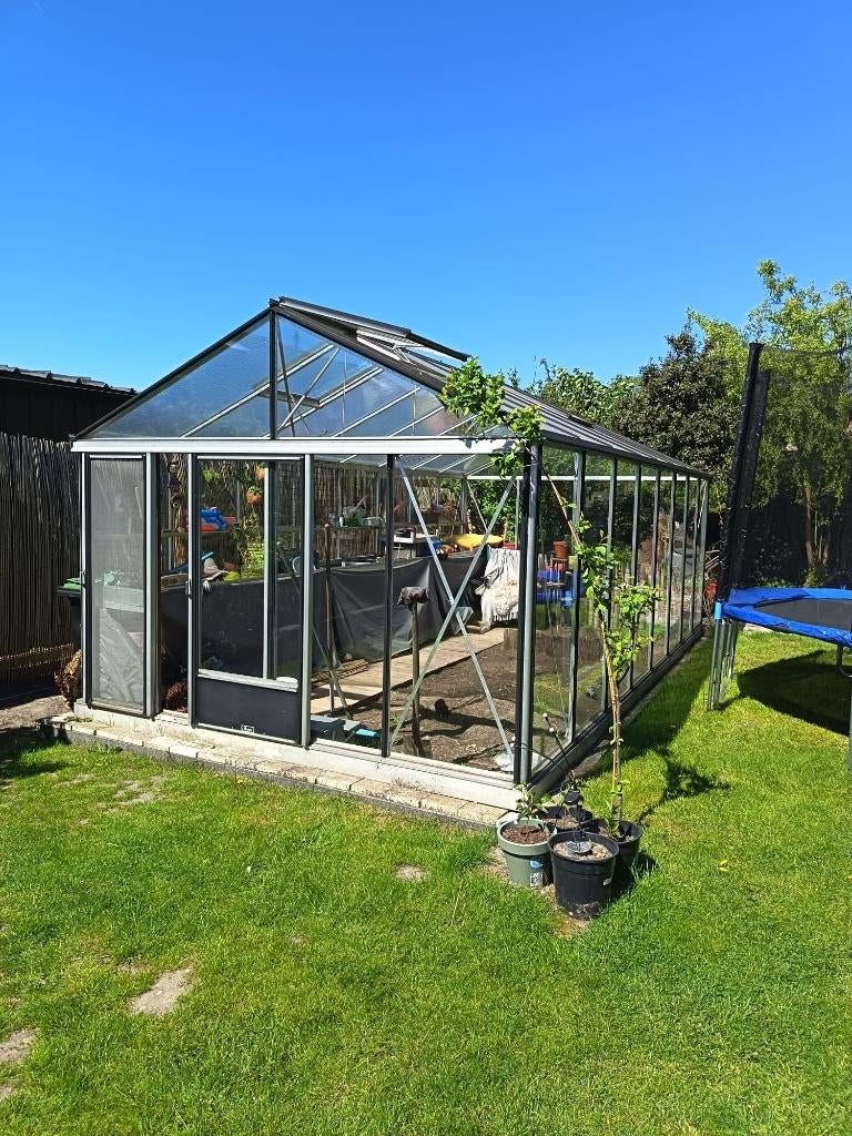 Te koop aangeboden Serre/Kweekkas merk Euroserre, Jardin & Terrasse, Serres, Utilisé, Serre, Aluminium, Verre, Enlèvement