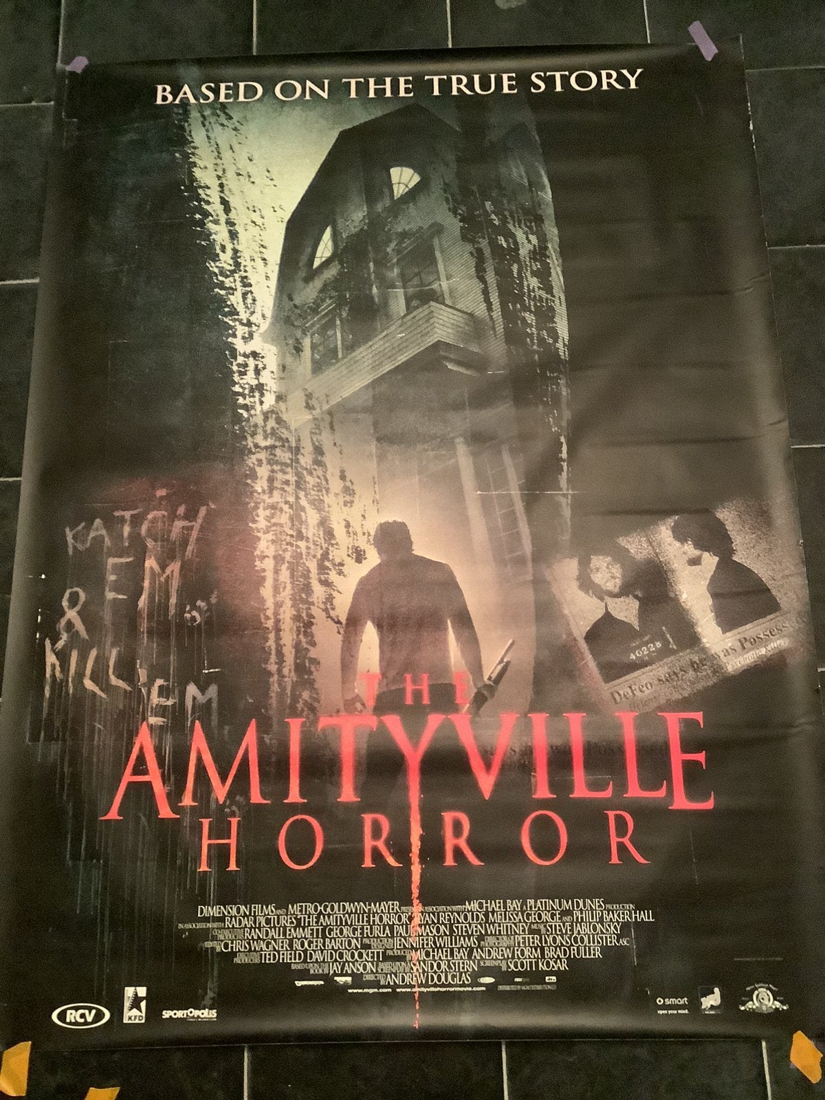 AMITYVILLE HORROR   FILMPOSTER XL    120-160 cm, Ophalen of Verzenden, Zo goed als nieuw
