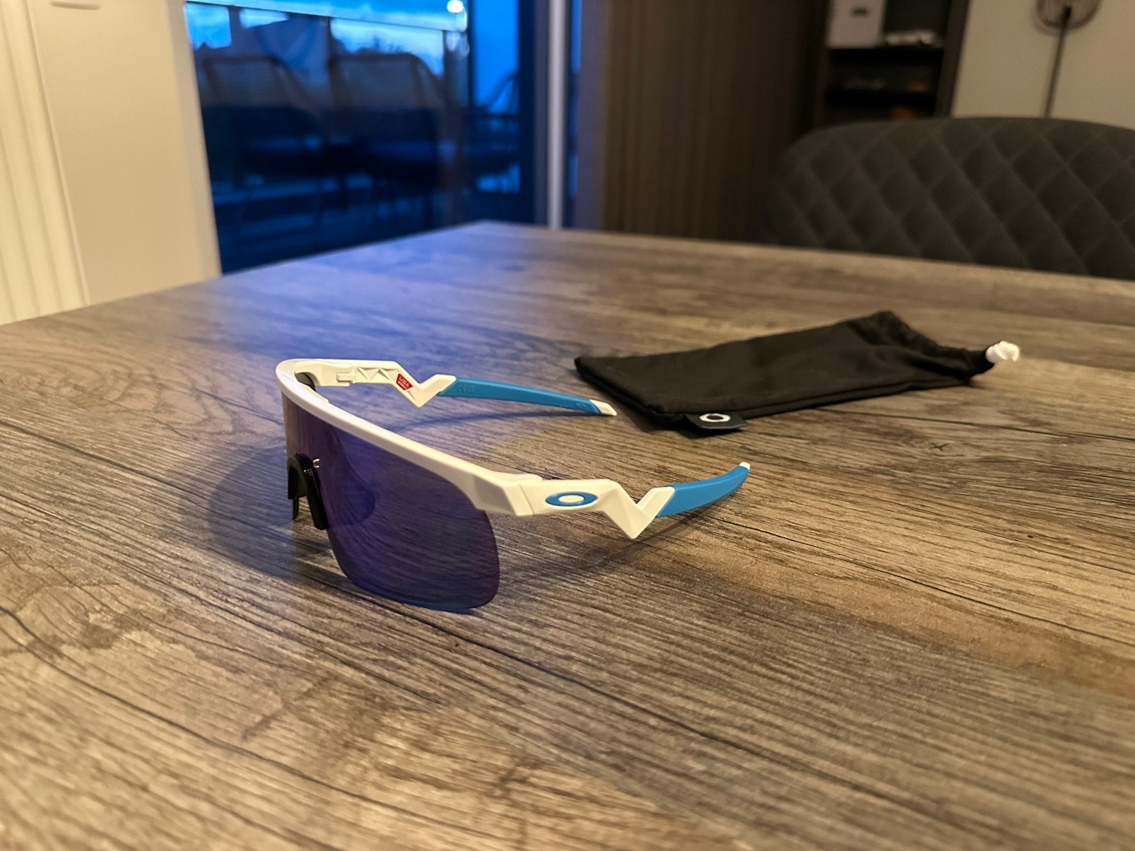 Oakley koersbril, Ophalen, Zonnebril, Blauw, Zo goed als nieuw