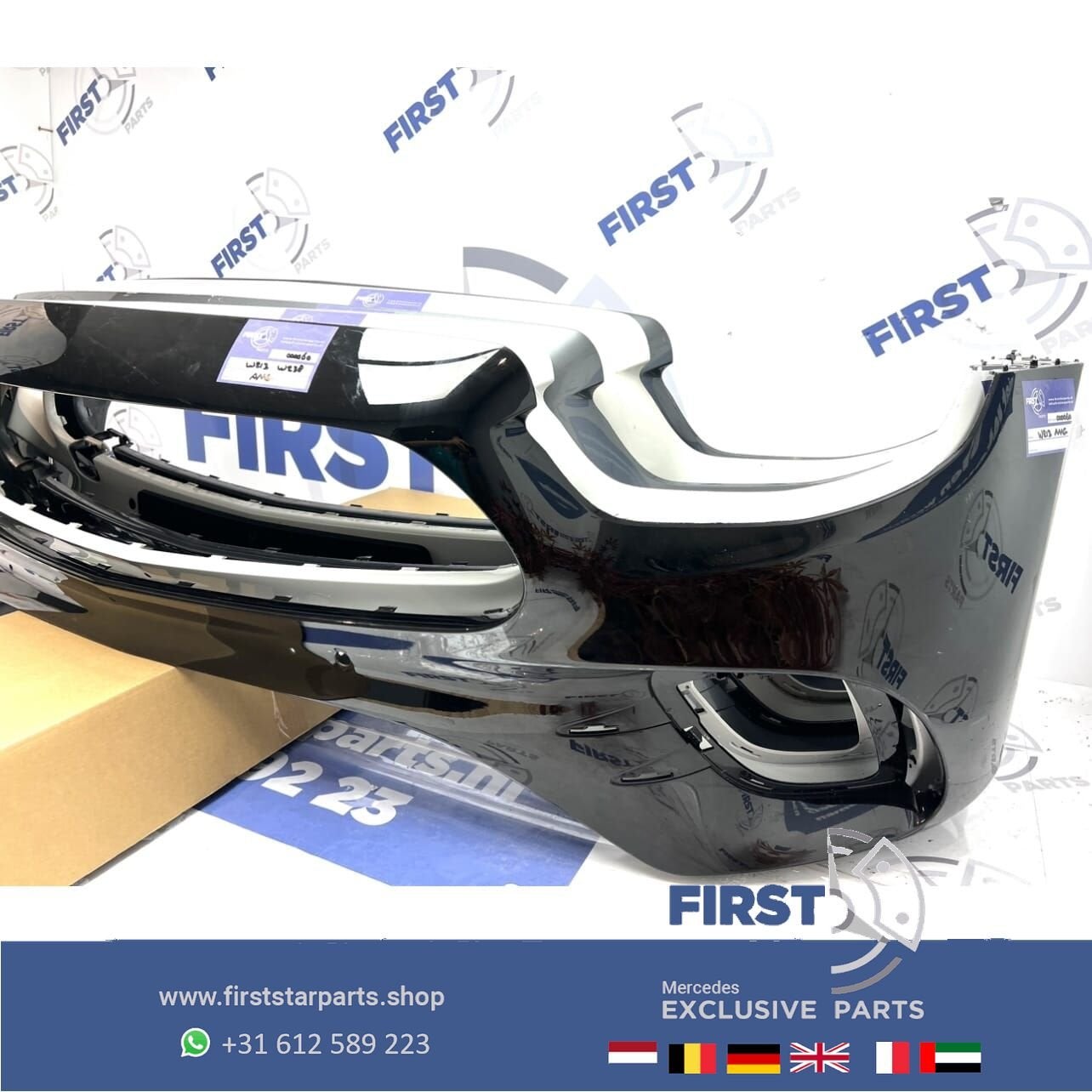 W213 FACELIFT AMG Voorbumper E Klasse 2020-2023 BUMPER WIT Z, Gebruikt, -, Voor, Ophalen of Verzenden
