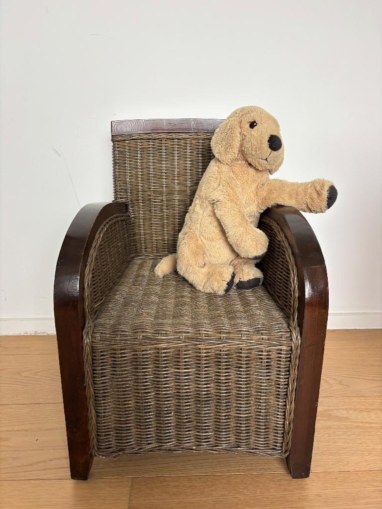 Rotan kînderfauteuil, Ophalen, Minder dan 50 cm, Gebruikt, Minder dan 75 cm