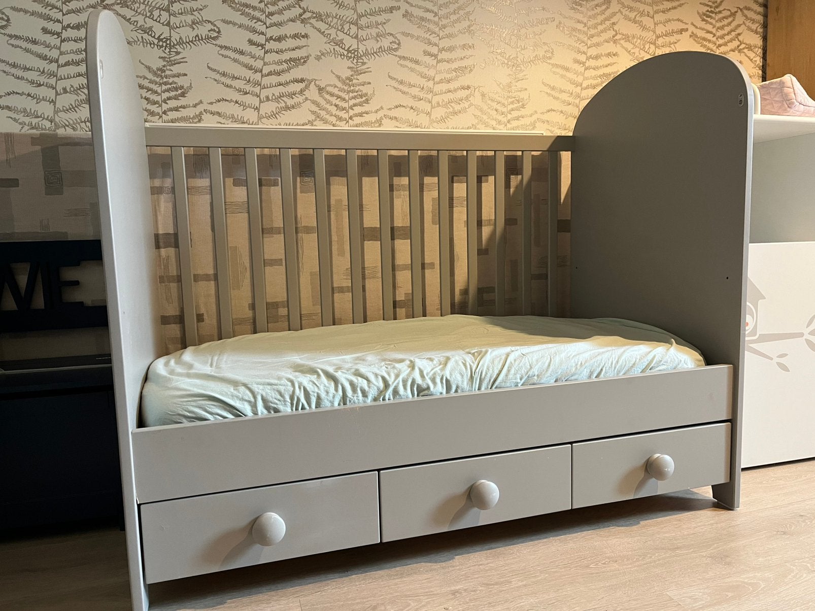 2 in 1 Babybed tot peuterbed, Kinderen en Baby's, Ophalen, Zo goed als nieuw, Matras