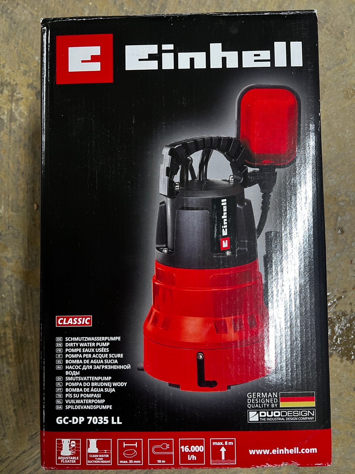 Einhell vuilwaterpomp met darm, Ophalen, Gebruikt