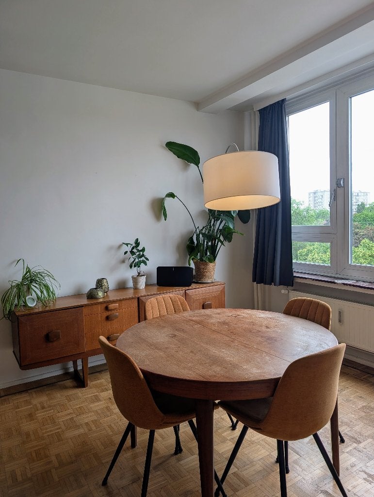 Table ronde en bois extensible, 100 à 150 cm, Quatre personnes, Rond, 100 à 150 cm