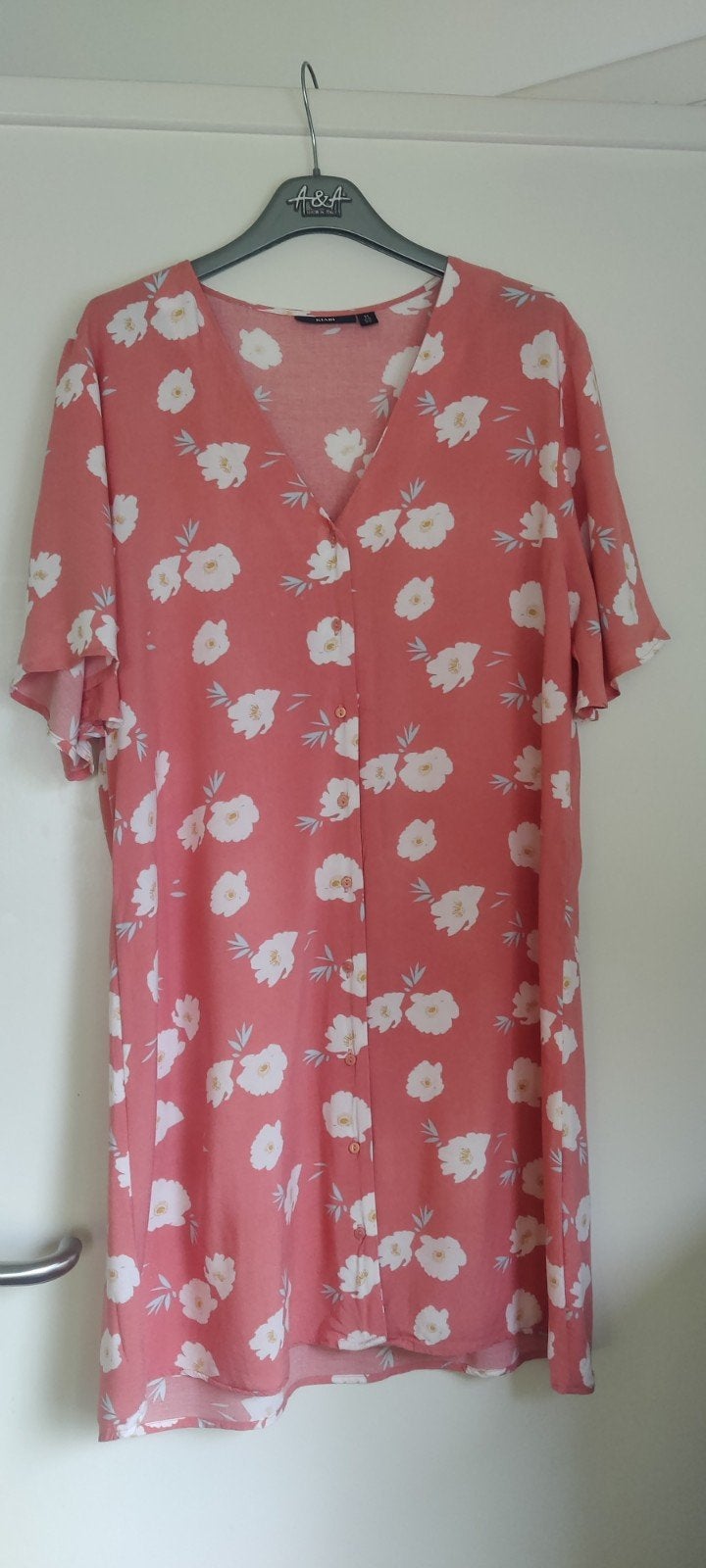 Roze zomerjurk maat 44, Maat 42/44 (L), Ophalen of Verzenden, Roze, Knielengte