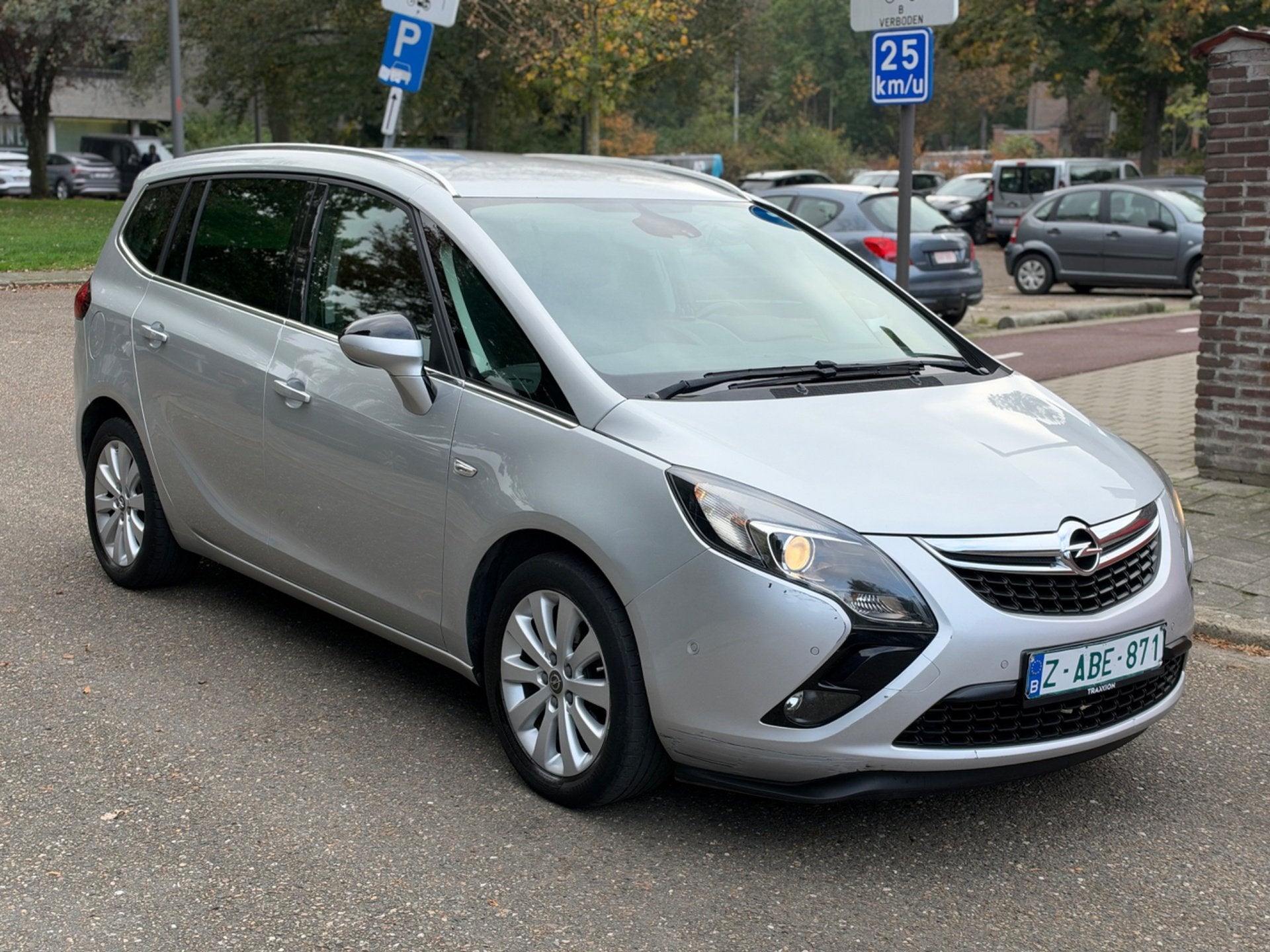 Opel Zafira | 7-zit | 1.4 benzine | Euro 6b, Autos, Argent ou Gris, Euro 6, Entreprise, 7 places